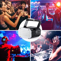 AFDEAL 48 LED-es Stroboszkóp Diszkólámpa - Hangra Aktiválódó, Sebességszabályozós Partyfény Távirányítóval, Bulikhoz, DJ-khez, Esküvőkre 5