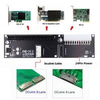 Oculink SFF-8612 PCIe X16 Adapter ATX Tápcsatlakozóval 5