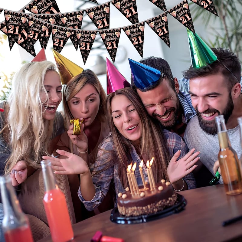 Rózsa arany 21. születésnapi zászlófüzér