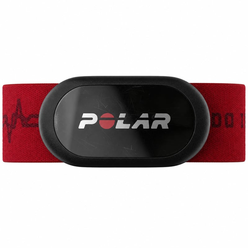 Polar H10 senzor otkucaja srca - prsna traka, ANT+ Bluetooth, vodootporan, EKG mjerenje, crvena, veličina M-XXL — ogrebano (stanje: vidi drugu sliku)