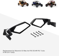 GOOFIT Univerzális Motoros Visszapillantó Tükör - 180° Panoráma Látószög, Szélvédőre Szerelhető, Fekete Ovális Kialakítás Robogókhoz, ATV-he 5
