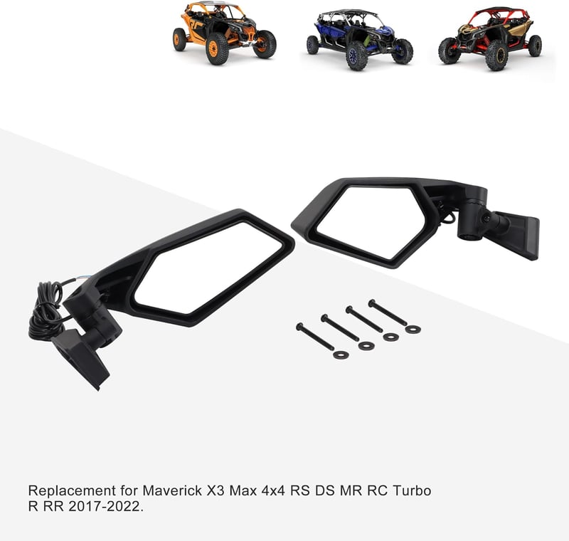 GOOFIT Univerzális Motoros Visszapillantó Tükör - 180° Panoráma Látószög, Szélvédőre Szerelhető, Fekete Ovális Kialakítás Robogókhoz, ATV-he
