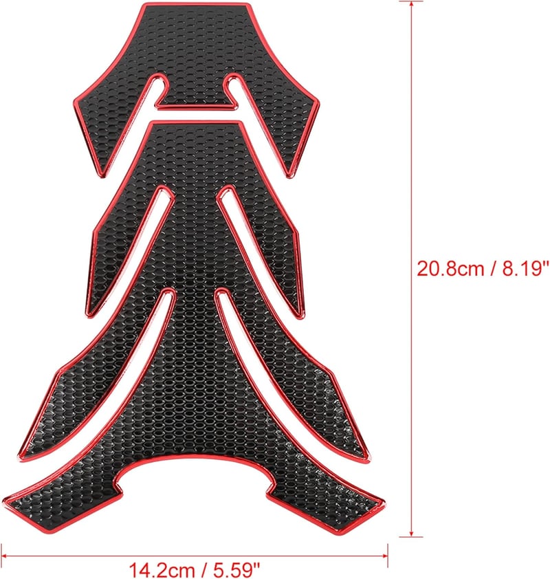 F FIERCE CYCLE Piros 3D PVC Motorkerékpár Tank Pad - Vízálló Üzemanyagtartály Védő Matrica - Univerzális Robogókhoz, Crossmotorokhoz