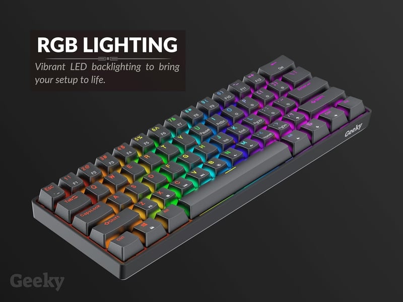 GK61 SE 60% Mechanikus Gamer Billentyűzet | RGB LED | Barna Kapcsoló | ANSI US