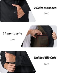 MAGCOMSEN Férfi Katonai Stílusú Átmeneti Dzseki - Fekete, 3XL 5