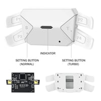 PS5 kontroller programozható hátsó gombkészlet - 4 db fekete paddle, BDM 030/040 kompatibilis 5