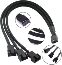 Hsthe Sea PWM ventilátor elosztó kábel, 2 db, 4 tűs, 1-ről 3-ra, 26,7 cm, PC-hez 6