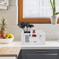 Összecsukható műanyag tárolódoboz szett - 4 db, konyhába, hálóba, irodába 4