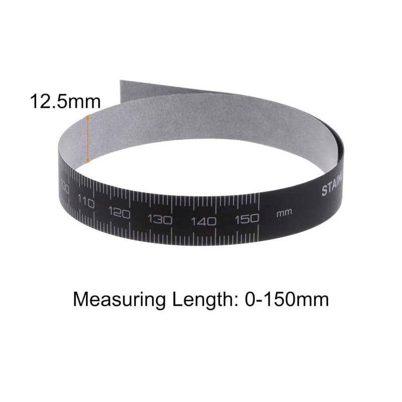 Digitális Tolómérő Méretvédő Fólia 150 mm-es Skálával, Fekete