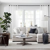 Topfinel fehér fényáteresztő függöny, 2 db, 260x140 cm, lenvászon hatású, modern nappali és gyerekszoba 4