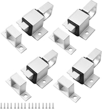 MHYMX Kétoldalas Ajtóretesz Szett - 4db Rugós Automata Tolózár Alumíniumból Ablakokra, Fa Ajtókra, Kerti Kapukra, Biztonsági Húzógyűrűvel 1