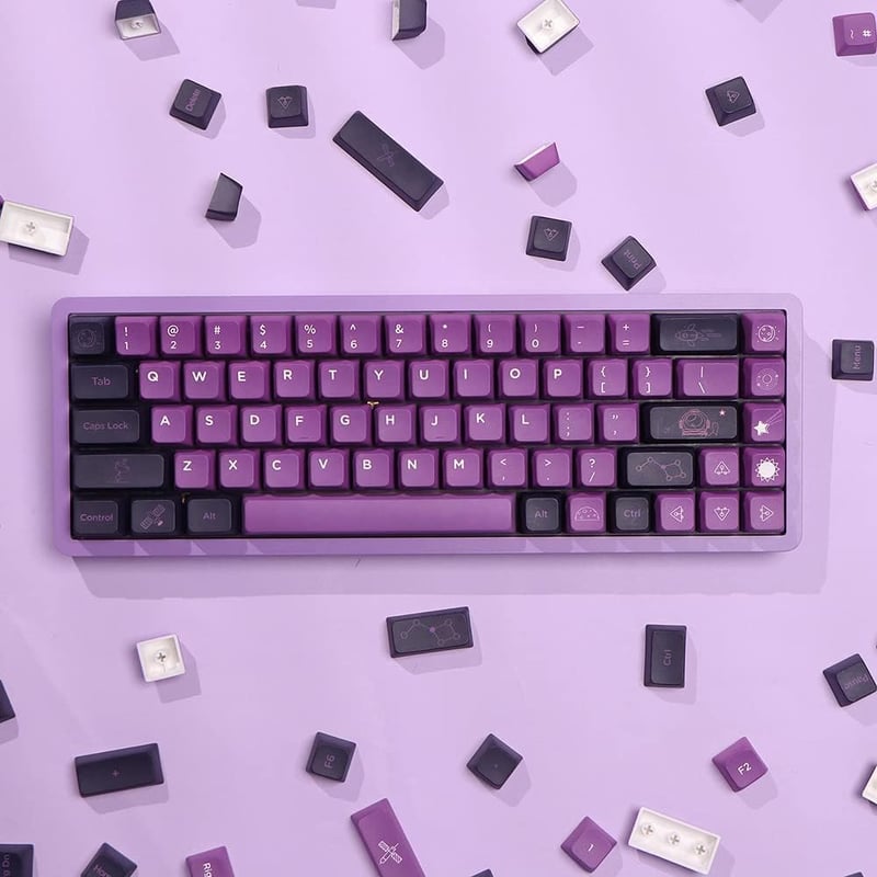EPOMAKER Űrutazás MDA PBT Keycap Szett 147 Gombos ISO Mechanikus Billentyűzethez