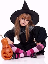Fekete boszorkánykalap Halloween jelmezhez - 10 darabos szett 3