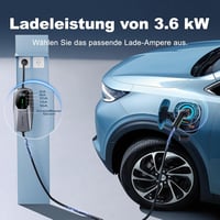 VDLPOWEREU Type 2 Elektromos Autó Töltőkábel 3,6 kW, 5m, LED Kijelzővel, 6A-16A Állítható, Hordozható, IP65 Vízálló, EU Schuko Csatlakozó 9