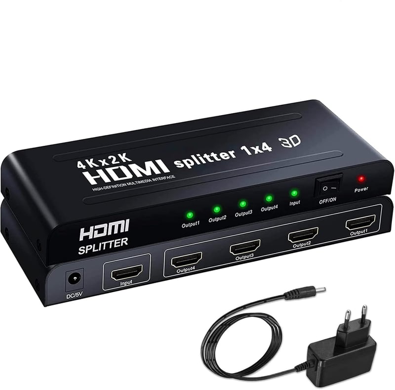 4K HDMI Elosztó 1 be 4 ki - Xbox, HDTV, Projektor kompatibilis