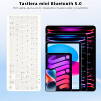 Qulose 11" Vezeték Nélküli Bluetooth Billentyűzet 7