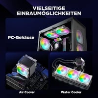 AsiaHorse Eclipse Fehér ARGB PWM Házventilátor Csomag, 3 darabos 7