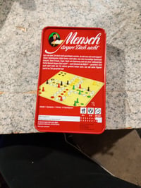 Joc de societate de călătorie Schmidt Spiele 51204 Nu te supăra, frate! în cutie metalică, cu pioni colorați, stare outlet, desfăcut 3