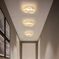 Goeco Modern Kerek LED Mennyezeti Lámpa, 22W, 3000K Meleg Fehér Fény, 2000lm, Szilikonborítás, Nappali, Háló, Konyha Világítás, Fehér 8