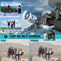 Wipkviey T27 Összecsukható Drón Kamerával - FPV WiFi Élő Közvetítés, 2 Akkumulátor, 30 Perc Repülési Idő, Gravitációs Irányítás, Gesztus Sze 2