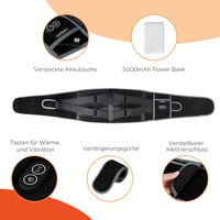 Comfytemp Vezeték Nélküli Derékfűtő Öv Vibrációs Masszázzsal - 155x20 cm, 3 Hőfokszint, 5000 mAh Akkumulátor, Állítható Feszesség, USB 4
