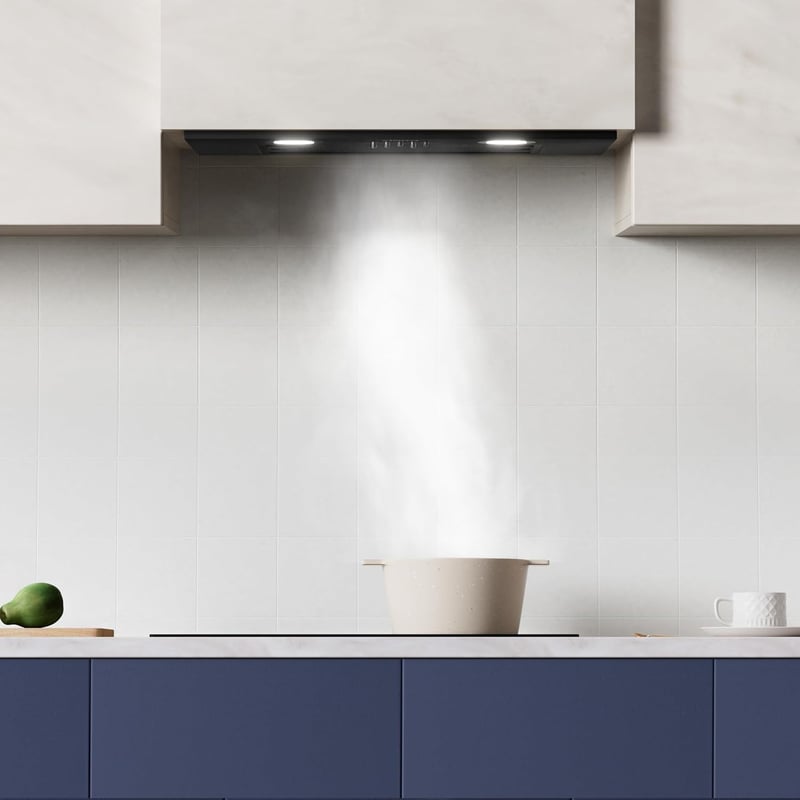 CIARRA CBCB5913A Beépíthető Páraelszívó Modul 52cm - 300m³/h, 3 Sebességfokozat, LED Világítás, Fekete, CBCF005 Szénszűrővel Kompatibilis