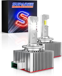 SUPAREE D3S LED fényszóró izzó készlet, 20.000 lumen, 35W, Canbus kompatibilis, xenon HID helyettesítő, 6500K fehér fény, 2 db 1