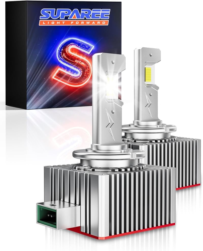 SUPAREE D3S LED fényszóró izzó készlet, 20.000 lumen, 35W, Canbus kompatibilis, xenon HID helyettesítő, 6500K fehér fény, 2 db