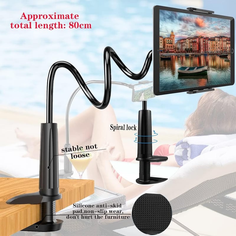 LSUO BAOFU Flexibilis Tablet Tartó - Állítható Hattyúnyakú Telefontartó iPad, iPhone és 4.7-10.5" Készülékekhez, Fekete

AI: I've created a 