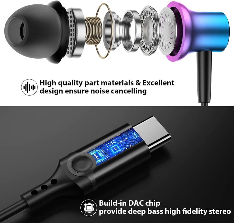 Samsung Galaxy USB-C fülhallgató mikrofonnal, iPhone 15 és Pixel kompatibilis