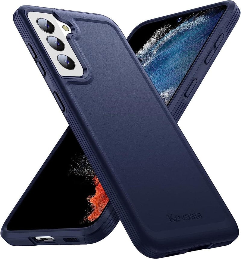 Samsung Galaxy S22 Ütésálló Kék Tok - Katonai Védelem