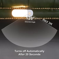 DA LIGHT LED mozgásérzékelős akkus éjjeli lámpa, 2db USB-s újratölthető szekrényvilágítás, 3000K meleg fehér 5