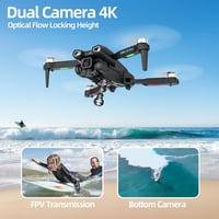 IDEA12 PRO 4K Drón Kezdőknek - Optikai Pozicionálás, Kefe Nélküli Motor, 30 Perc Repülés 5