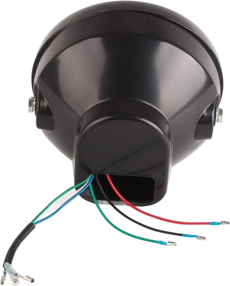 Univerzális 7" sárga LED motorkerékpár fényszóró fekete tartóval, 12V