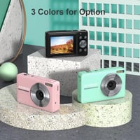 Andoer Digitális Fényképezőgép 44MP, 1080P HD Videó, 16X Zoom, 2.5" IPS Kijelző, 32GB SD Kártyával, 2 Akkumulátorral, Mentazöld 2