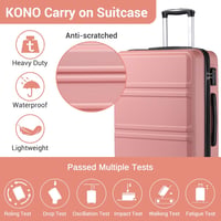 KONO Trolley Bőrönd 38x21x52 cm - Könnyű Utazó Bőrönd 3,2 kg - Unisex Kabinbőrönd Kerekekkel 3