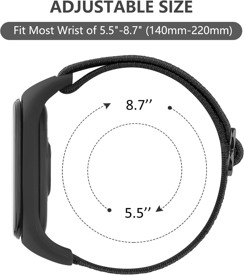 Xiaomi Mi Band 7/6/5 állítható nylon szíj - Vancle sportpánt