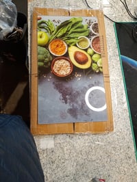 Kesper staklena daska za rezanje 52x30 cm Healthy Kitchen sa sivim uzorkom, 1 kom (set nepotpun) 4