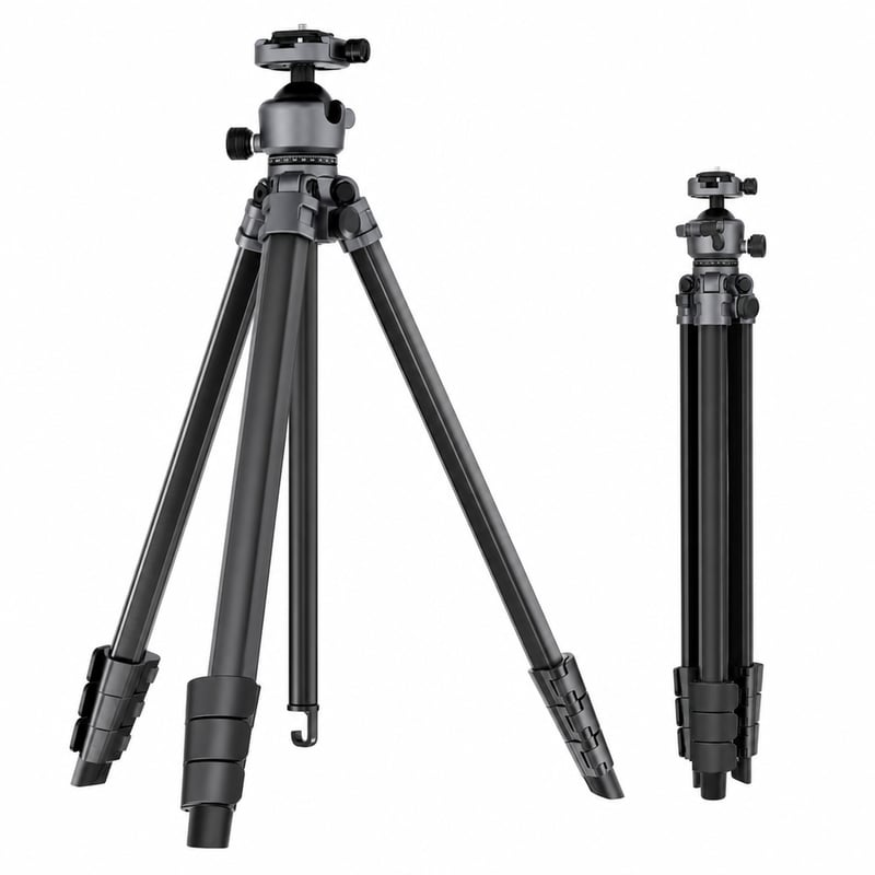 Trepied de călătorie din aluminiu NEEWER LiteTrip LT07 61" cu cap sferic, Pan-Tilt, Arca QR — suportul pentru telefon nu este inclus (stare: vezi a 2-a imagine)