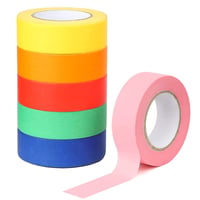 LUCKNIGHT Színes Ragasztószalag Készlet - 6 Szín, 20mm x 15m, Festőszalag Dekorációhoz, Kézművességhez, Címkézéshez, Faldekoráláshoz 1