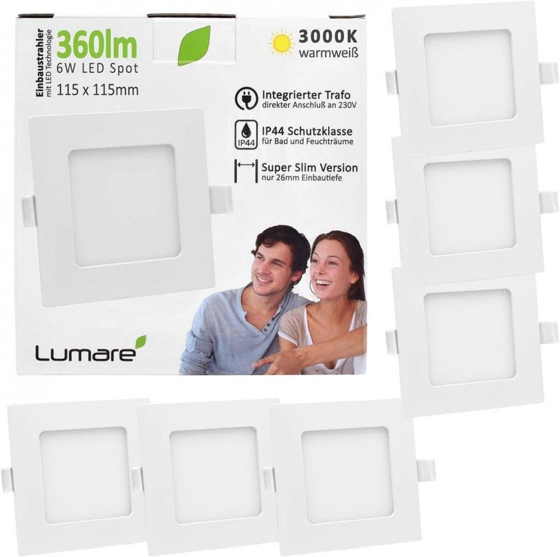 Vékony LED Spotlámpa 6W IP44 Fürdőszobába - Fehér (Újracsomagolt)