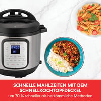 Instant Pot Duo Crisp 11-in-1 Elektromos Multifunkciós Főzőedény 5,7L - Kukta, Airfryer, Lassú Főző, Gőzölő, Aszaló, Grillező és Sütő Funkci 4