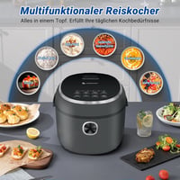 AMZCHEF 2L Multifunkciós Rizsfőző 7 Főzési Programmal - 400W Elektromos Konyhai Készülék Melegen Tartás Funkcióval, Időzítővel és Hordozó Fo 3