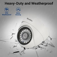 WESTSHINE 1080P Kültéri Biztonsági Dóm Kamera - 4-in-1 Kompatibilitás, 2.8mm Széles Látószög, 65 Láb Éjjellátó, IP66 Vízálló, Fém Ház 4