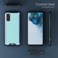 Samsung S20 5G/4G Átlátszó Ütésálló Tok Fekete Kerettel 4