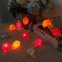 Liyade Húsvéti LED Tojás Fényfüzér - 10 Meleg Fehér LED, 1,65m, Időzítővel, Elemes - Dekoráció Ünnepekre, Asztalra, Kandallóra 6
