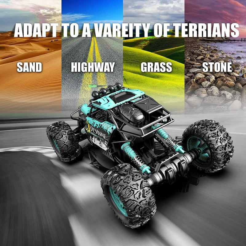 CROBOLL 1:12 Emelhető RC Monster Truck, 20km/h, Kék - Fiúknak 3-8 éves korig