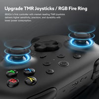 8Bitdo Ultimate 2 Vezeték Nélküli Kontroller PC és Android Eszközökhöz - MTR Joystick, RGB Fények, Állítható Ravaszok, Töltőállomás, Fekete 2