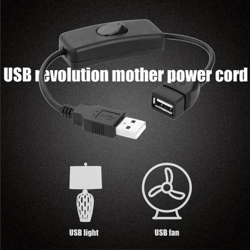 Greluma 2db USB hosszabbító kábel kapcsolóval - LED, ventilátor, autós kamera