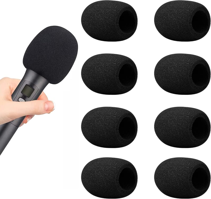 Mikrofon szivacs védő 8 db - KTV, színpad, karaoke